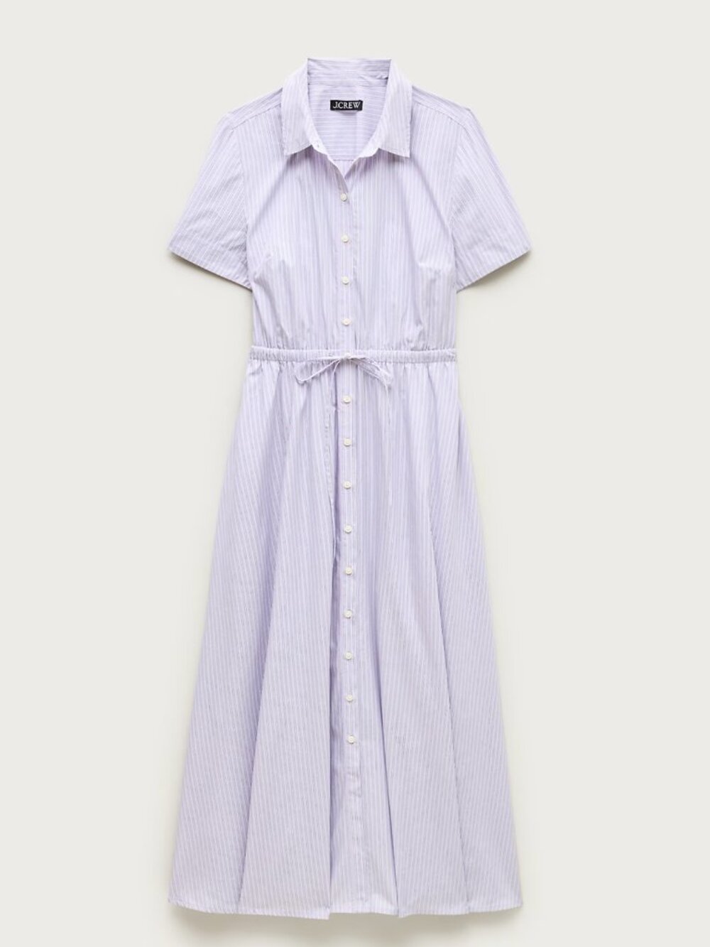 J.Crew - Cerise shirt-dress in striped cotton poplin, Size 12 (NWT)